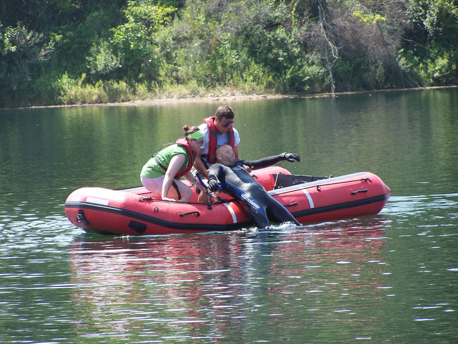 inflatable fire rescue boat pool